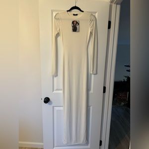 Naked Wardrobe White Womens Sculpt Dress